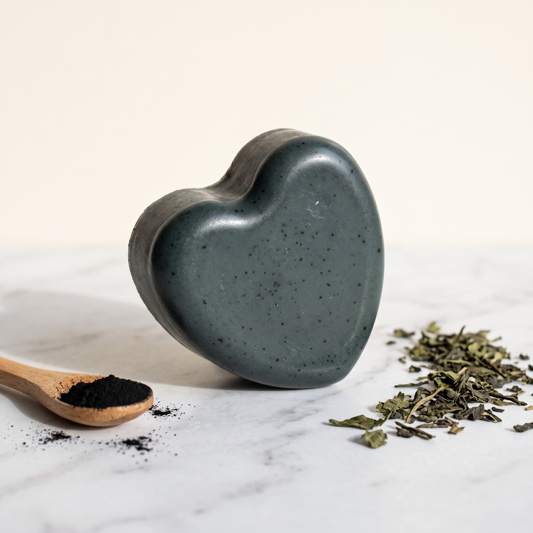 Carbón Activado y Té, jabón artesanal de Mari